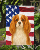 Blenheim Cavalier Spaniel American Flag Garden Flag