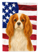 Blenheim Cavalier Spaniel American Flag Garden Flag