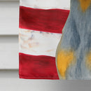 Blue Doberman Pinscher American Flag House Flag