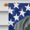 Blue Great Dane American Flag House Flag