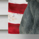 Blue Great Dane American Flag House Flag