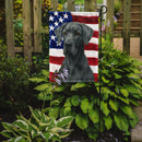 Blue Great Dane American Flag Garden Flag