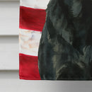Black Labrador Retriever American Flag House Flag
