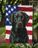 Black Labrador Retriever American Flag Garden Flag