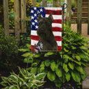 Black Schnauzer American Flag Garden Flag