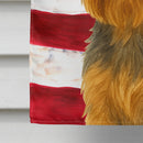 Blue and Tan Yorkshire Terrier American Flag House Flag