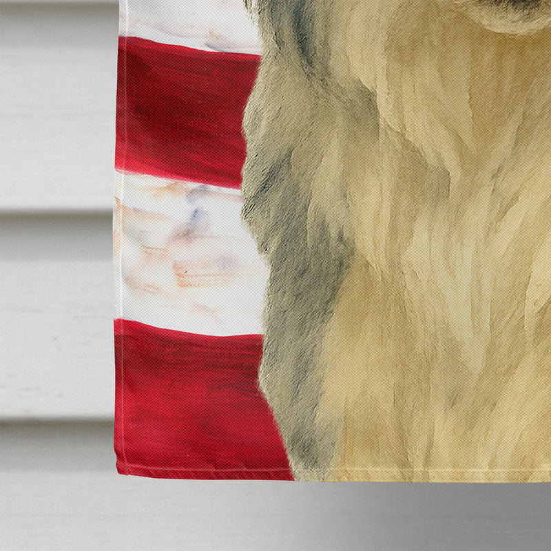 Blue Merle Border Collie American Flag House Flag