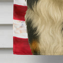 Black Tri American Shepherd American Flag House Flag