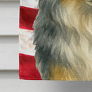 Blue Merle American Shepherd American Flag House Flag
