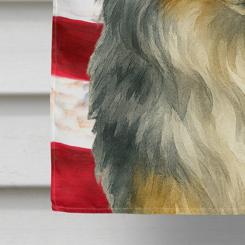 Blue Merle American Shepherd American Flag House Flag