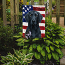Blue Weimaraner American Flag Garden Flag
