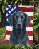 Blue Weimaraner American Flag Garden Flag