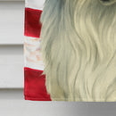 Blue Merle Collie American Flag House Flag