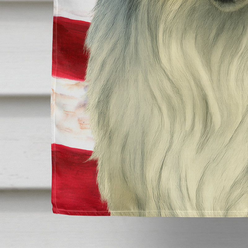 Blue Merle Collie American Flag House Flag