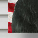 Black Newfoundland American Flag House Flag