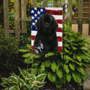 Black Newfoundland American Flag Garden Flag