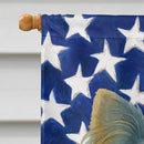 Blue and Gold Biewer Terrier American Flag House Flag
