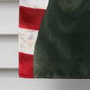Black Shar Pei American Flag House Flag