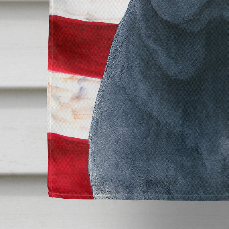 Blue Shar Pei American Flag House Flag