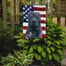 Blue Shar Pei American Flag Garden Flag