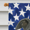 Blue Greyhound American Flag House Flag