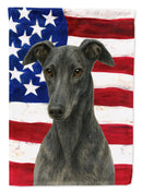 Blue Greyhound American Flag House Flag