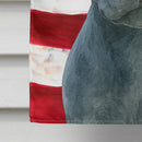 Blue Staffordshire Bull Terrier American Flag House Flag