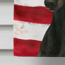 Black Whippet American Flag House Flag