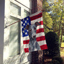 Blue Whippet American Flag House Flag