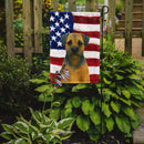 Blue and Tan Border Terrier American Flag Garden Flag