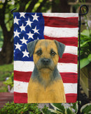 Blue and Tan Border Terrier American Flag Garden Flag