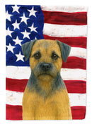 Blue and Tan Border Terrier American Flag Garden Flag
