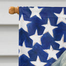 Blue Belton English Setter American Flag House Flag