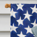 Blue Lakeland Terrier American Flag House Flag