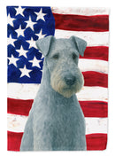 Blue Lakeland Terrier American Flag House Flag