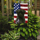 Black Pug American Flag Garden Flag