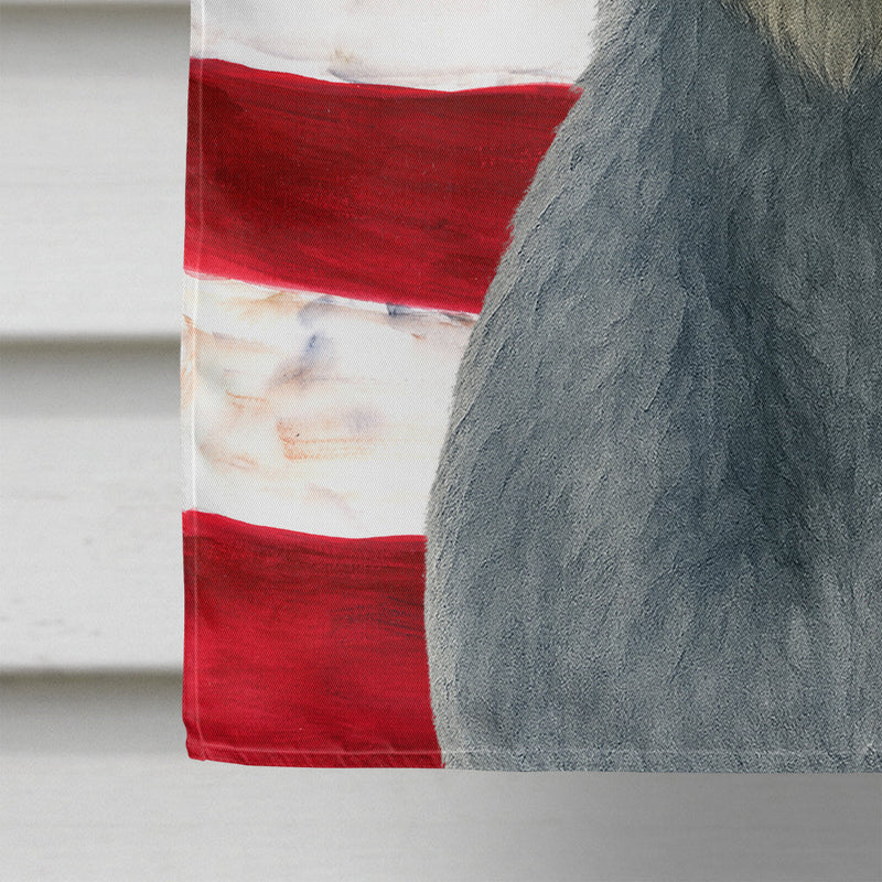Blue-Gray Scottish Deerhound American Flag House Flag