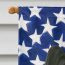Black Skye Terrier American Flag House Flag