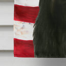 Black Skye Terrier American Flag House Flag