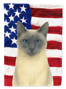 Blue Point Cat American House Flag