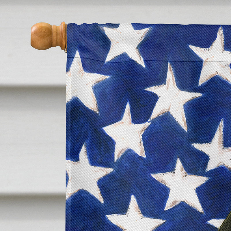 Black Quarter Horse American House Flag
