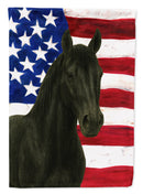 Black Quarter Horse American Garden Flag