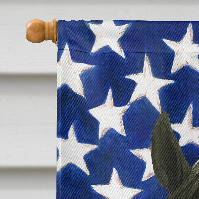 Black Andalusian Horse American House Flag