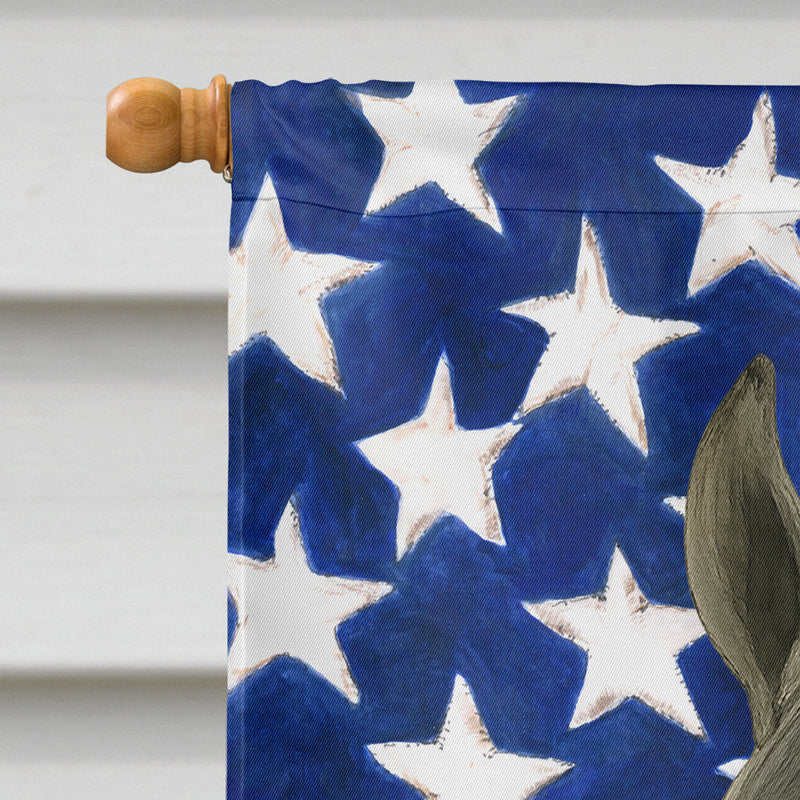Gray Arabian Horse American House Flag