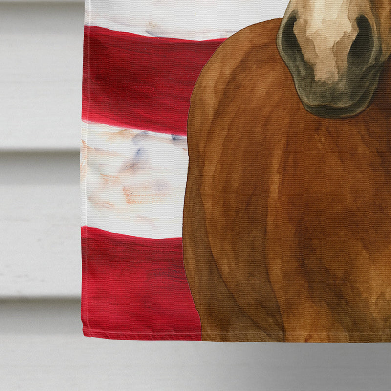 Bay Clydesdale Horse American House Flag