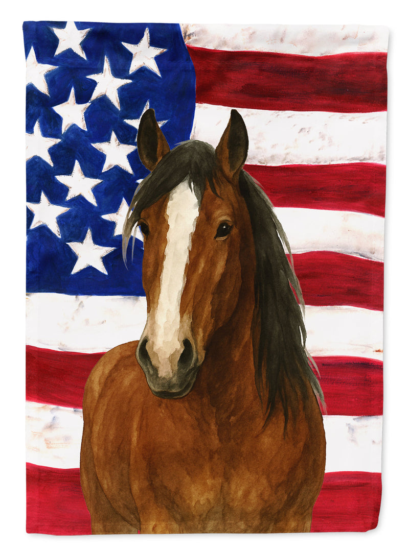 Bay Clydesdale Horse American House Flag