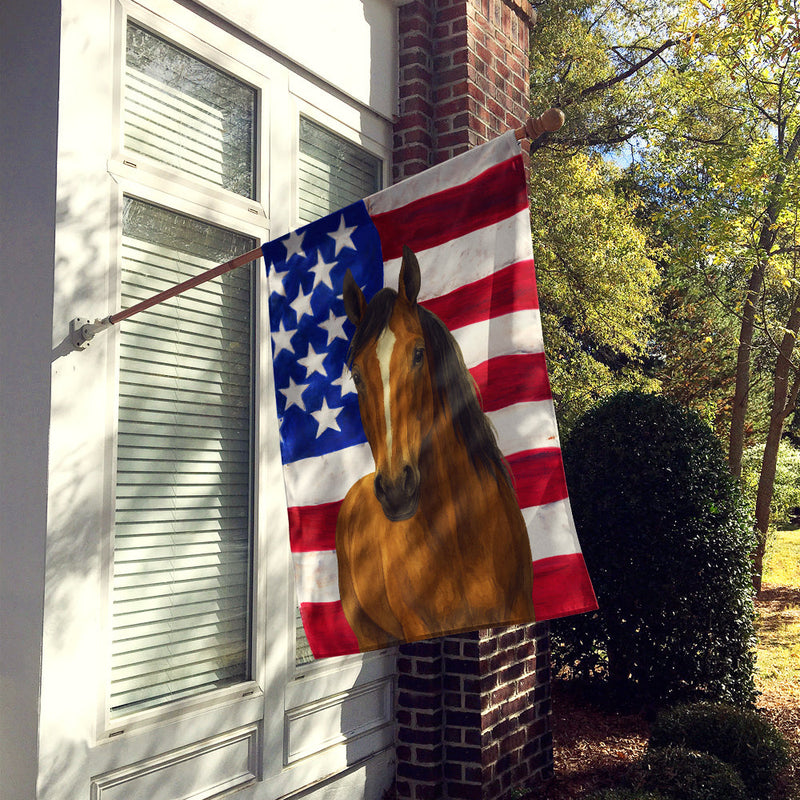 Bay Dutch Warmblood Horse American House Flag