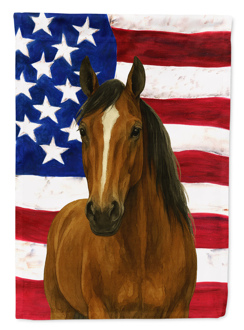 Bay Dutch Warmblood Horse American House Flag