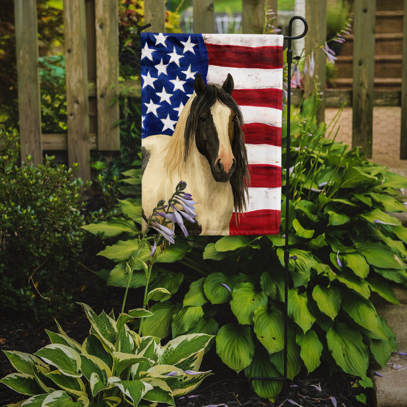 Piebald Gypsy Vanner Horse American Garden Flag