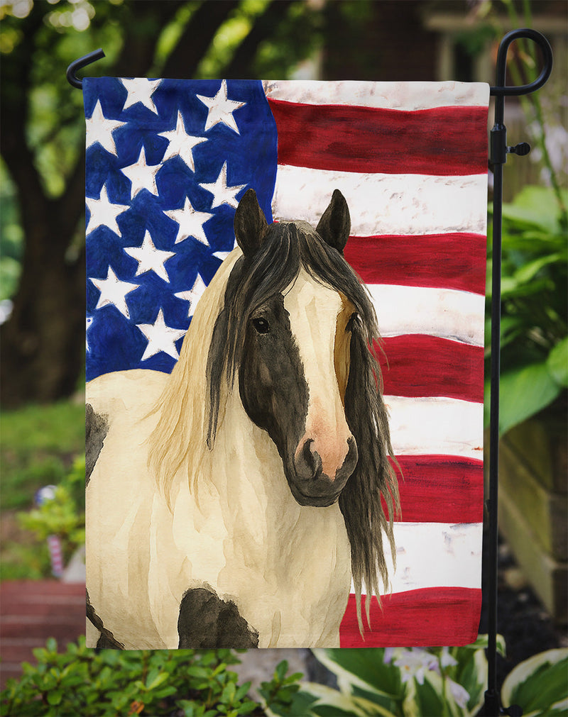 Piebald Gypsy Vanner Horse American Garden Flag